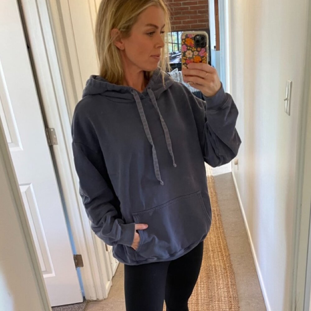 aerie oversized hoodie (size: M, navy)